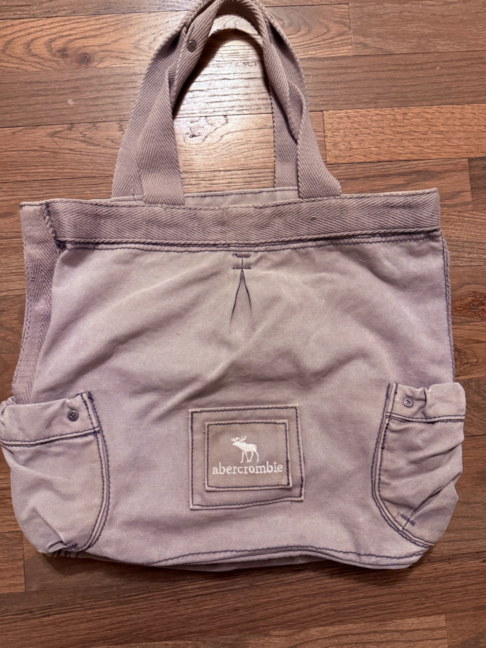 Vintage Abercrombie & Fitch Canvas Tote in Dusty Gray